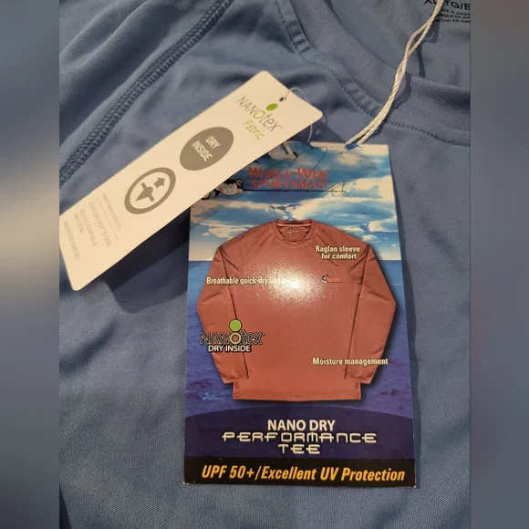 Bass Pro Shops Blue Performance Tee - Picture 2 of 6